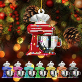 Royal Fight Personalized Baking Christmas Ornament Baking Ornaments Love Baking Christmas Tree Ornament Baking Mixer with String Lights Baker Gift Baker Ornament Tree Hanging Décor (Baking 1)